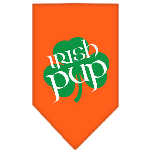 Irish Pup Screen Print Bandana Orange Large